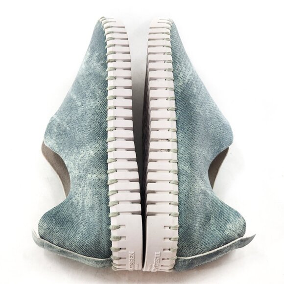 ILSE JACOBSEN Denim Tulip Flats Bleached Comfort Shoes Removable Insole - Picture 8 of 9